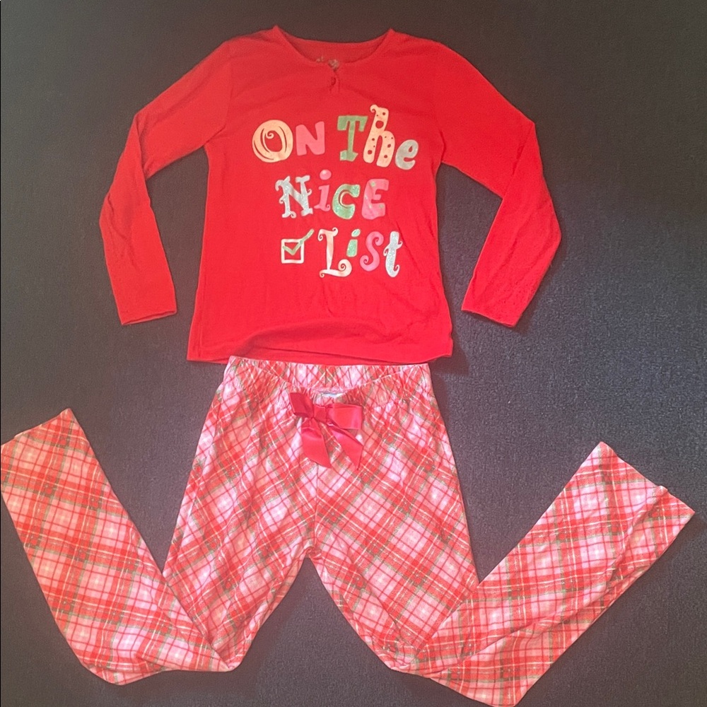 Sleep On It Red and White Kids Pajama Set